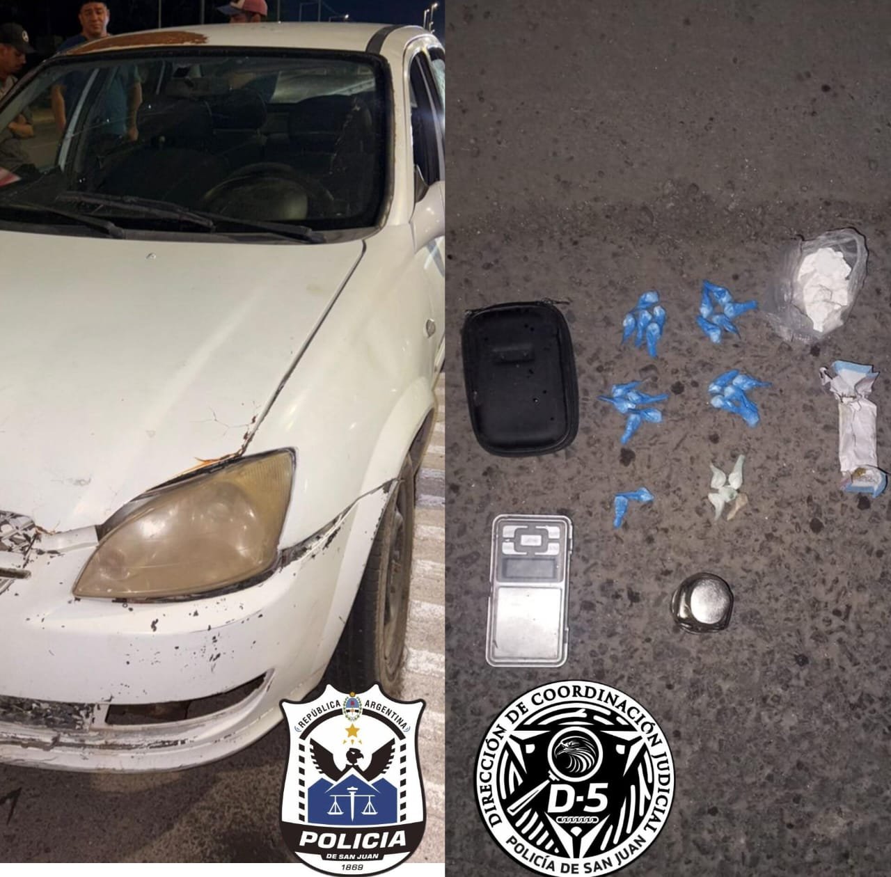 Tres aprehendidos con estupefacientes en Chimbas
