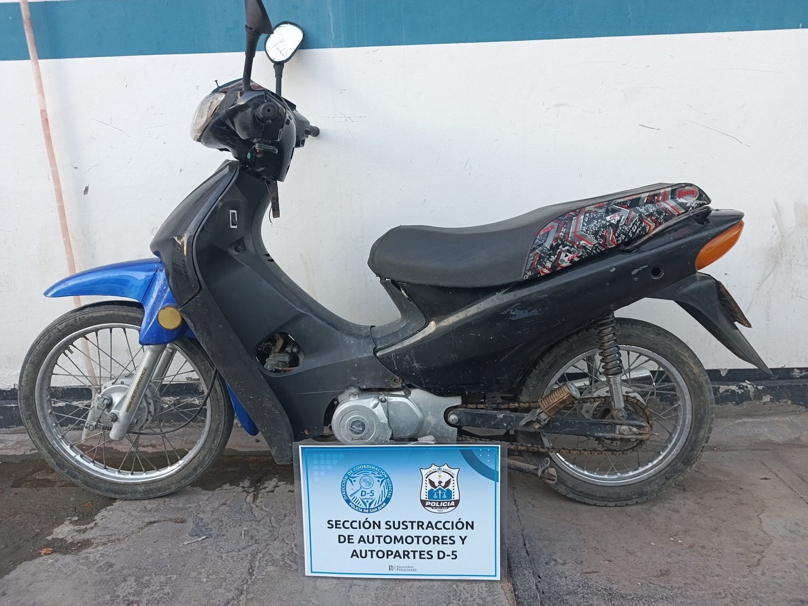 Recuperan motocicleta con documentación apócrifa en Pocito
