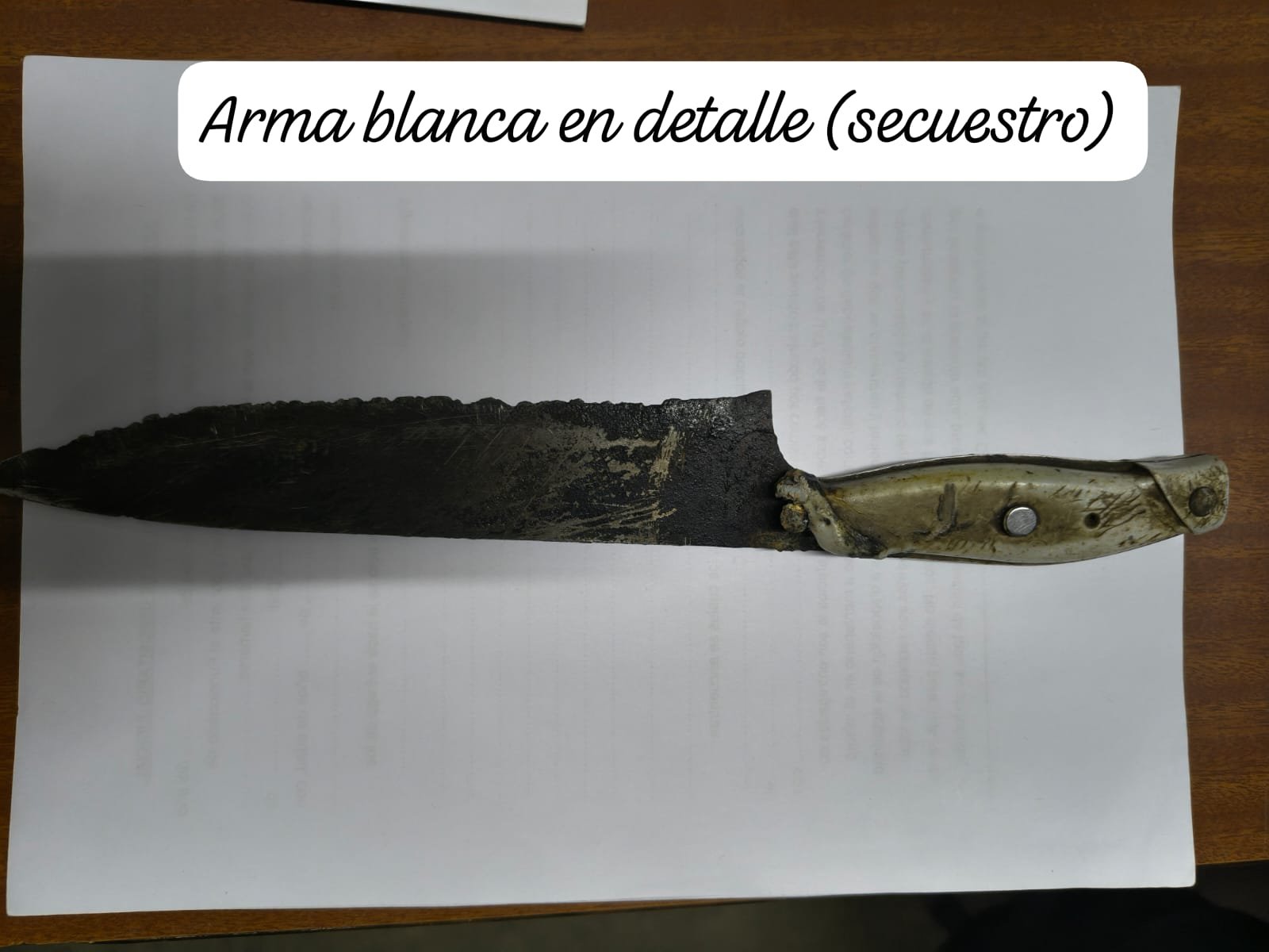 Detenido por robo agravado con arma blanca en Capital