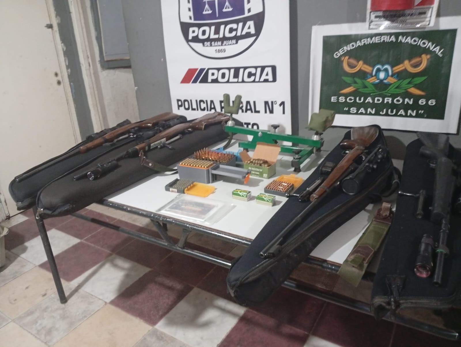 Secuestran cuatro armas y más de 400 municiones en Caucete