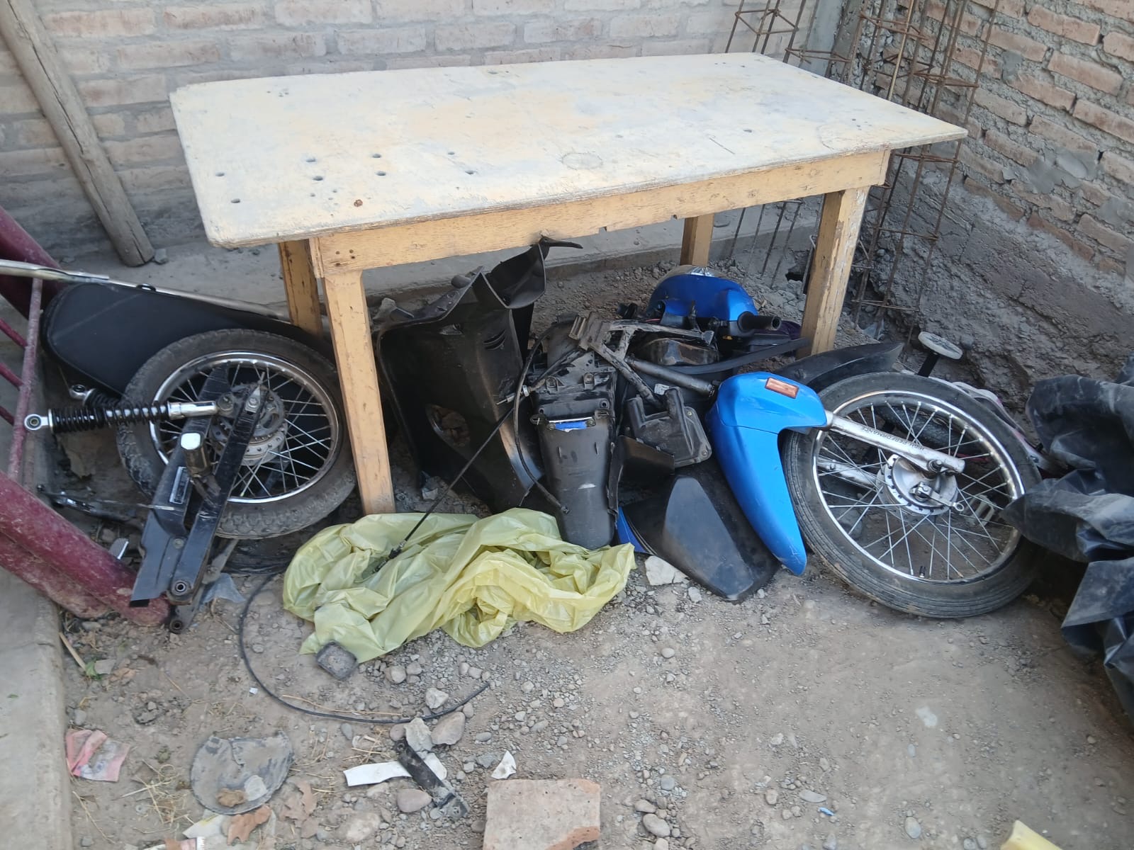 Recuperaron en Pocito una moto robada que había sido desarmada en una vivienda